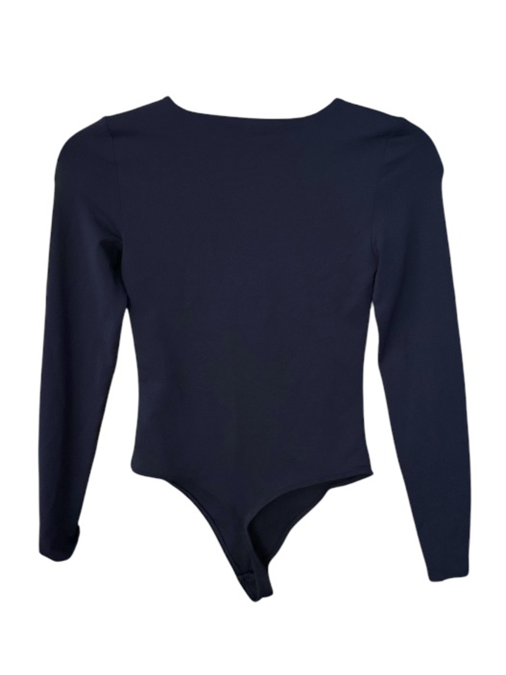 Aritzia Babaton Contour Crew Neck Navy Blue Long Sleeve Thong Bodysuit Size Smal - Picture 3 of 7